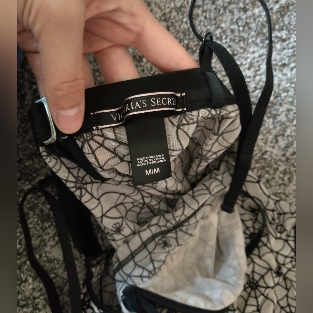 Victoria's Secret Gothic Mesh Spider Web Bodysuit (Size Medium) - Picture 4 of 7